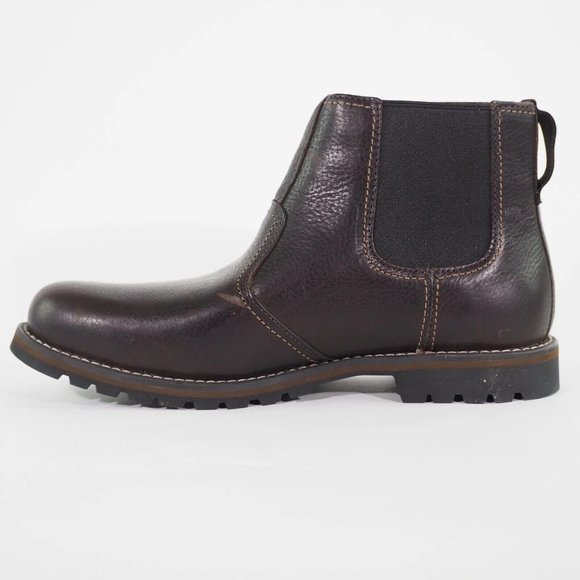 Timberland Men\'s Larchmont Dark Brown Leather Chelsea Boot 9706A ALL SIZES